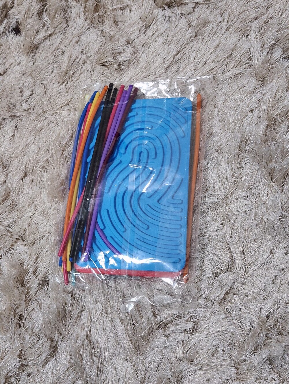 Colorful Silicone Maze Activity Pad with Multi-Colored Wires
